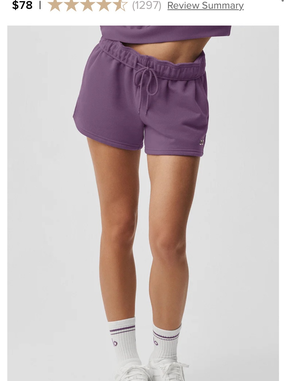 ALO Accolade Yoga PLUM KISS Drawstring Athletic Shorts